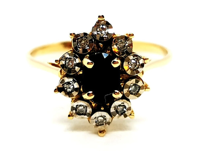 Bague 54 Bague Marguerite Or jaune Saphir 58 Facettes 1752437CN