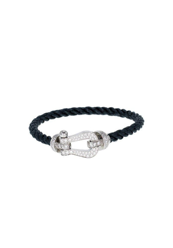 Bracelet Bracelet FRED Force 10 Pavé en Or Blanc 750/1000 58 Facettes 61965-57818