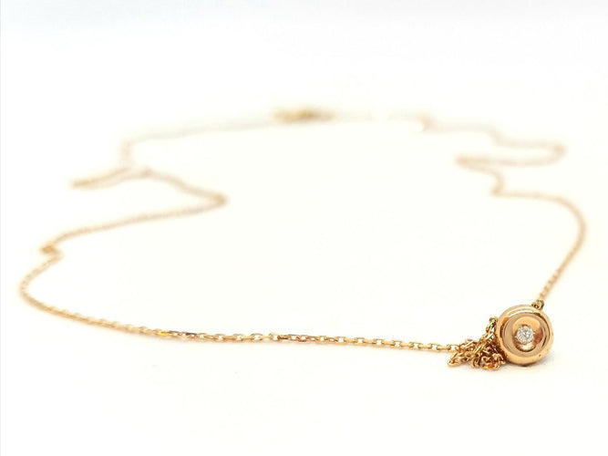 Collier Collier Or rose Diamant 58 Facettes 579066RV