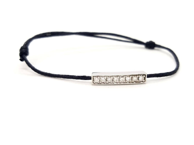 Bracelet Bracelet Cordon Or blanc Diamant 58 Facettes 578869RV