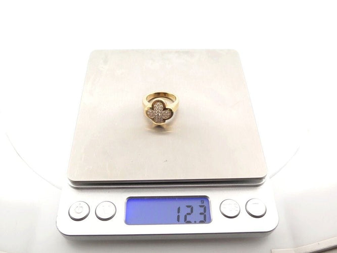 Bague 52 vintage bague VAN CLEEF & ARPELS pure alhambra 52 or jaune diamants 58 Facettes 252813