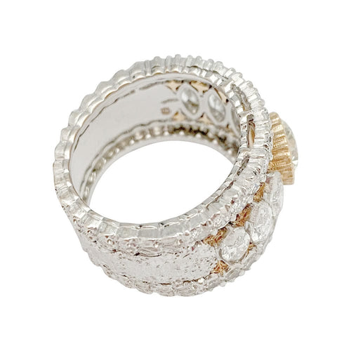 Bague 51.5 Bague bandeau Buccellati, diamants jaune. 58 Facettes 31419