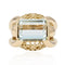 Bague 52 Bague aigue-marine or jaune tank 58 Facettes 22-378
