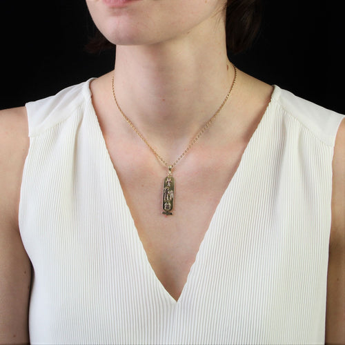 Pendentif Pendentif cartouche égyptien 2 ors 58 Facettes 22-379B