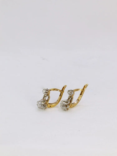 Boucles d'oreilles Boucles d'oreilles dormeuses Or jaune Diamants 58 Facettes J261