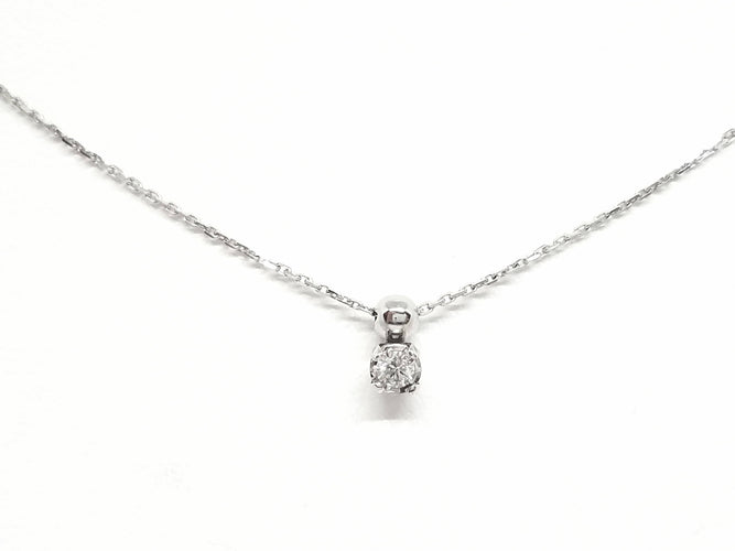 Collier Collier Chaîne + pendentif Or blanc Diamant 58 Facettes 579137RV