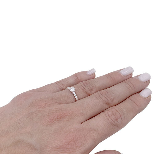 Bague 49 Bague Chaumet, "Solitaire Bee my Love", or blanc, diamants. 58 Facettes 32380