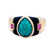 Bague 53 Bague Cartier, "Gaïa", or jaune, pierres de couleurs. 58 Facettes 32784