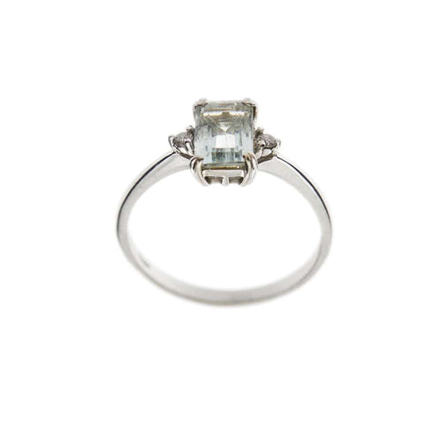 Bague 55 Bague Aigue-marine Diamants 58 Facettes 34801