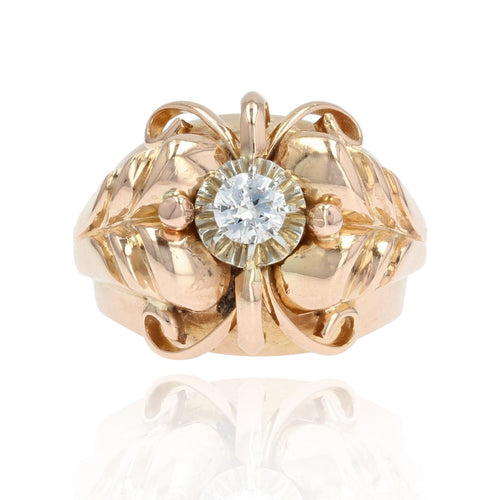 Bague 54 Bague dôme diamant vintage 58 Facettes 22-118