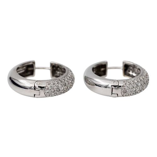 Boucles d'oreilles Boucles d'oreilles Créoles Or blanc Diamant 58 Facettes 2685950CN