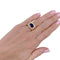 Bague 50 Bague, "Tank", or jaune, saphir, diamants. 58 Facettes 32294