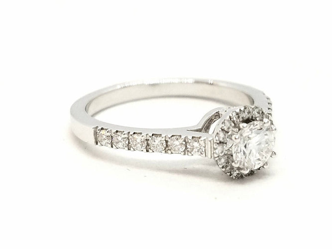 Bague 53 Bague Solitaire Or blanc Diamant 58 Facettes 578819RV