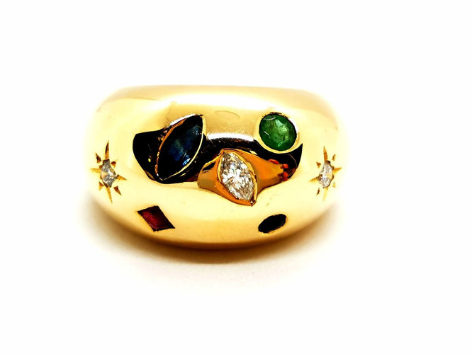 Bague 53 Bague Or jaune Saphir 58 Facettes 1161929CN