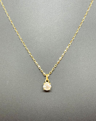 Collier Collier solitaire diamant 0,56 carat or jaune 58 Facettes