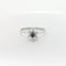 Bague 59 Bague Marguerite Or Blanc Diamants Emeraude 58 Facettes 27850
