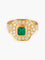 Bague Bague Or Jaune Emeraude Et Pavage De Diamants 58 Facettes HS19943