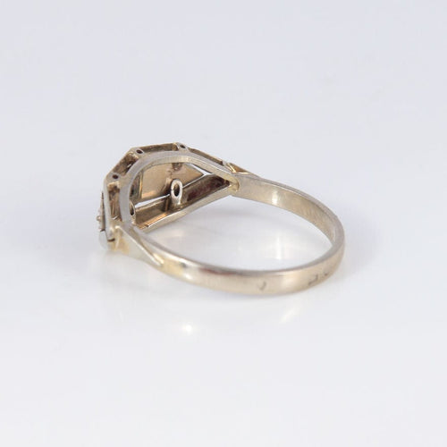 Bague 52 Bague jarretière Art Déco or blanc et diamant 58 Facettes