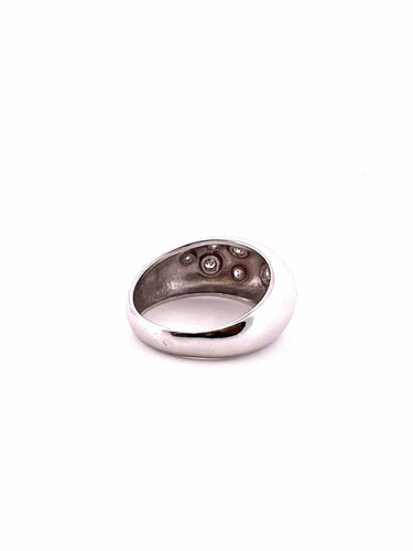 Bague 57 Bague jonc or blanc 10 diamants 58 Facettes