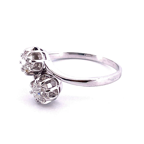 Bague 61 Bague Toi et Moi diamants 58 Facettes