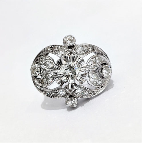Bague 52 Bague art déco platine diamants 58 Facettes 1-864/3
