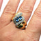 Bague 57 Bague or jaune diamants et saphirs 58 Facettes 3817