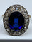 Bague 54 Bague en Or jaune, saphir Verneuil & diamants 58 Facettes