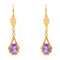 Boucles d'oreilles Boucles d'oreilles Dormeuses Or jaune Améthyste 58 Facettes 2593494CD