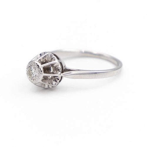 Bague 52 Bague Solitaire Or blanc Diamant 58 Facettes 1720541CN