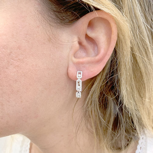 Boucles d'oreilles Boucles d'oreilles Messika, "Move Link", or blanc, diamants. 58 Facettes 33237