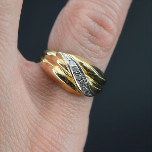 Bague 44 Bague occasion or vague diamants 58 Facettes 21-189D
