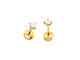 Boucles d'oreilles Boucles d'oreilles Puces Or jaune Diamant 58 Facettes 06432CD
