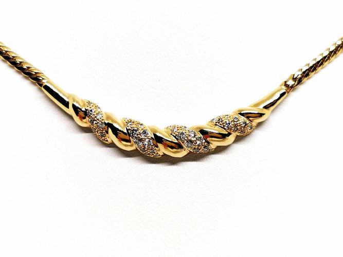 Collier Collier Maille anglaise Or jaune Diamant 58 Facettes 1718914CN