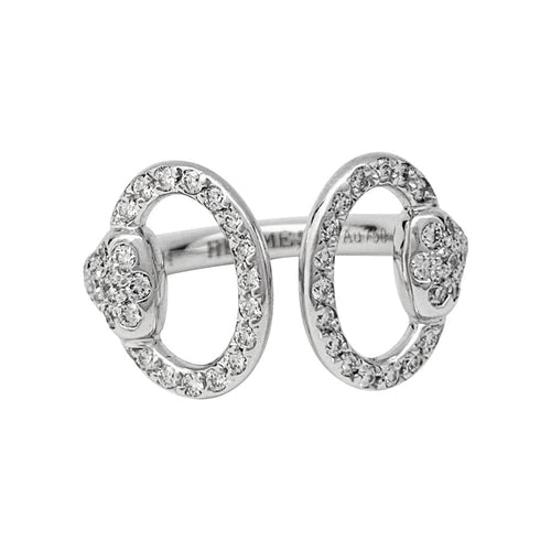 Bague 52 Bague Hermès, "Nausicaa", or blanc, diamants. 58 Facettes 30843
