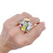 Bague 54 Bague Dior, "Diorette", or blanc, émail, aigue-marine et diamant. 58 Facettes 32965
