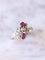 Bague de fiançailles Vintage or, rubis, et diamants 58 Facettes