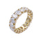 Bague 56 Alliance tour complet or jaune, diamants. 58 Facettes 32326