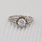 Bague 56 Bague solitaire ancien diamant accompagné 58 Facettes 22-575