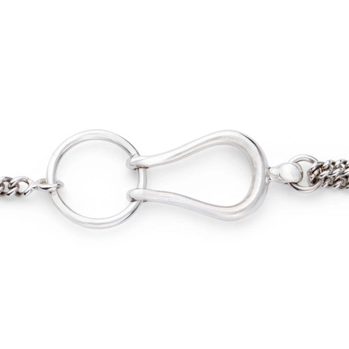 Collier Hermès - Collier Sautoir "Arabesque" Argent 58 Facettes 1