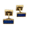 Boutons de manchette Boutons de manchette en or jaune et lapis lazuli. 58 Facettes 31459