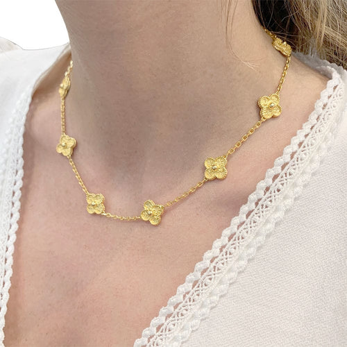 Collier Collier Van Cleef & Arpels, "Vintage Alhambra", or jaune. 58 Facettes 32864