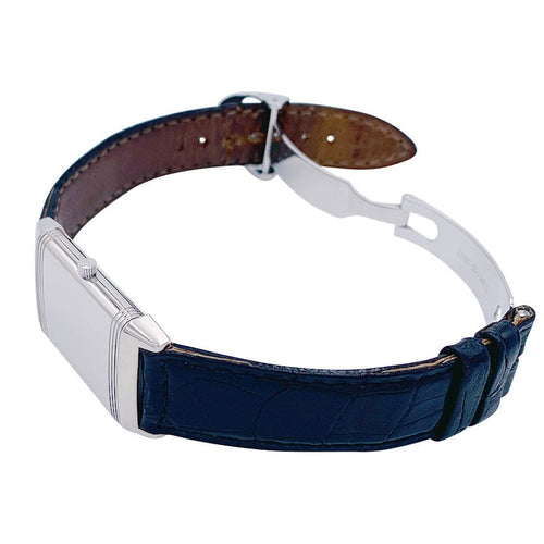 Montre Montre Jaeger Lecoultre, "Reverso", or blanc, acier, cuir. 58 Facettes 32235