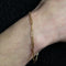 Bracelet Bracelet fin or jaune maillons rectangulaires 58 Facettes CVBR59