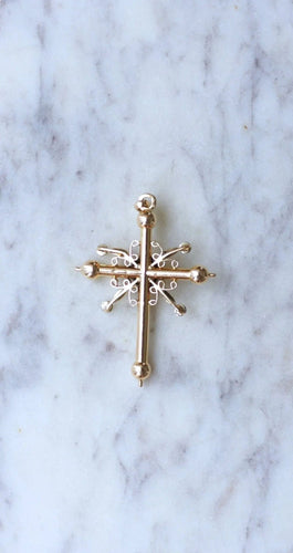 Pendentif Croix de Savoie ancienne deux ors 58 Facettes