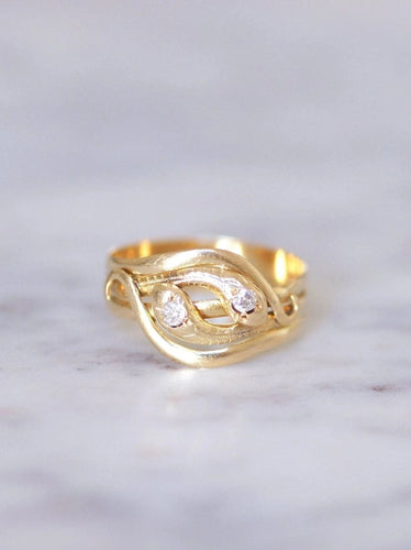 Bague Serpents enroulés Victorienne diamants 58 Facettes