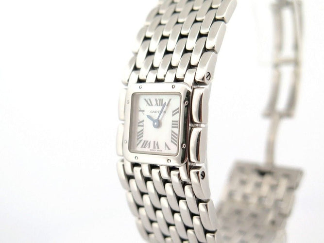 Montre montre CARTIER panthere ruban 2420 quartz 21 mm en acier 58 Facettes 253461