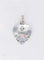 Pendentif Médaille amour Augis cœur Or blanc Rubis Plus qu’hier moins que demain 58 Facettes J238