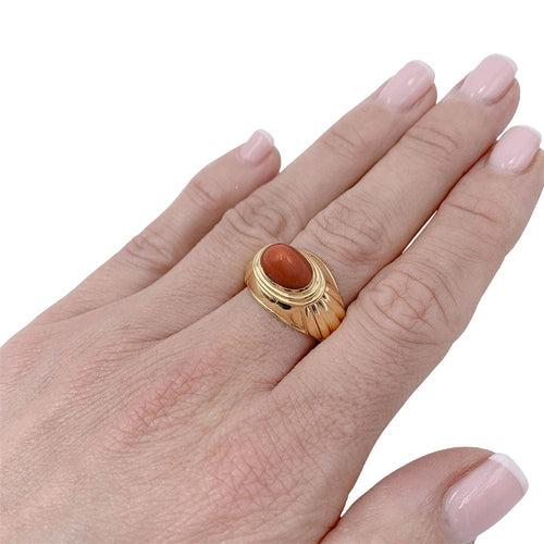 Bague 53 Bague Boucheron, Jaïpur, or jaune, corail. 58 Facettes 32506