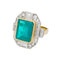 Bague 55 Bague deux ors émeraude et diamants. 58 Facettes 30866