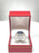 Bague Chevalière or blanc saphirs calibrés et diamants 58 Facettes
